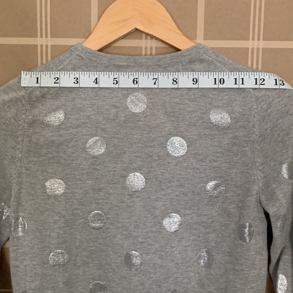 Ann Taylor, XS, Silver Polka Dot Pull Over - Picture 8 of 10